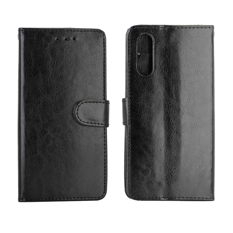 For Galaxy A90 5G Crazy Horse Texture Leather Horizontal Flip Protective Case with Holder & Card Slots & Wallet & Photo Frame