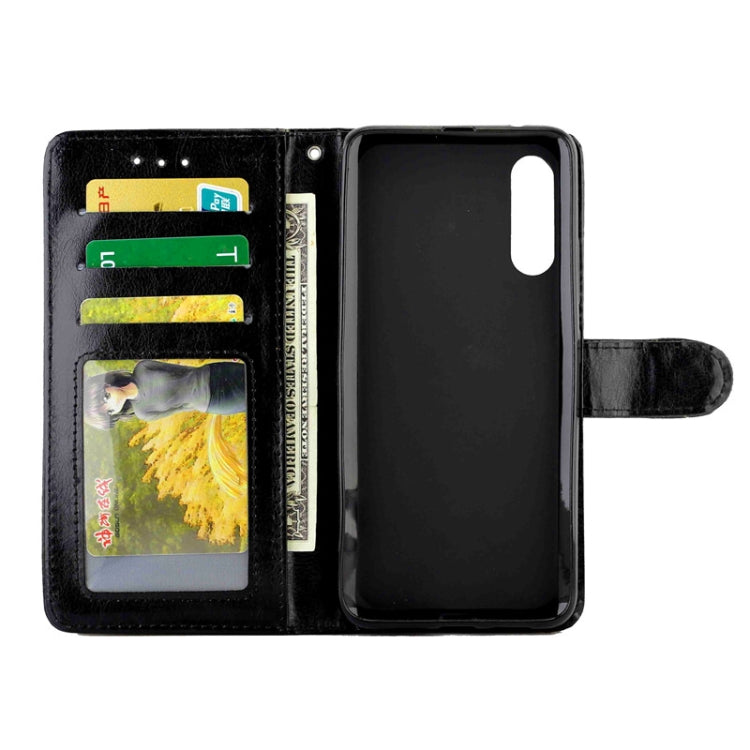 For Galaxy A90 5G Crazy Horse Texture Leather Horizontal Flip Protective Case with Holder & Card Slots & Wallet & Photo Frame