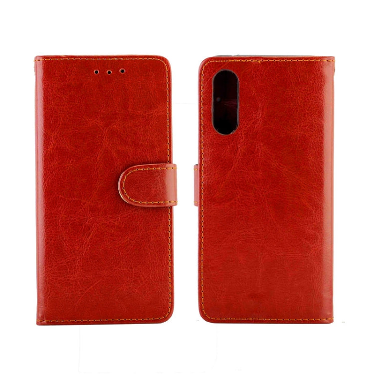 For Galaxy A90 5G Crazy Horse Texture Leather Horizontal Flip Protective Case with Holder & Card Slots & Wallet & Photo Frame