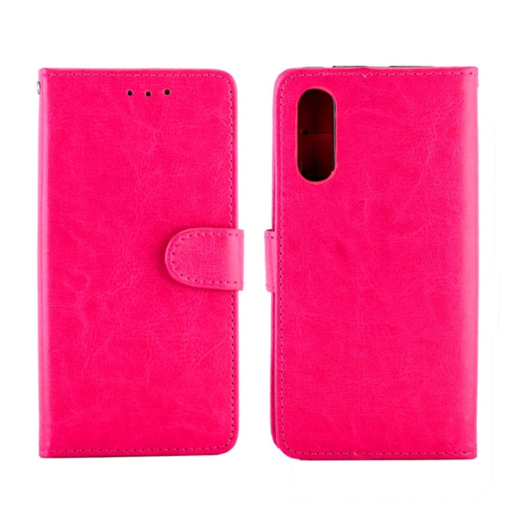 For Galaxy A90 5G Crazy Horse Texture Leather Horizontal Flip Protective Case with Holder & Card Slots & Wallet & Photo Frame