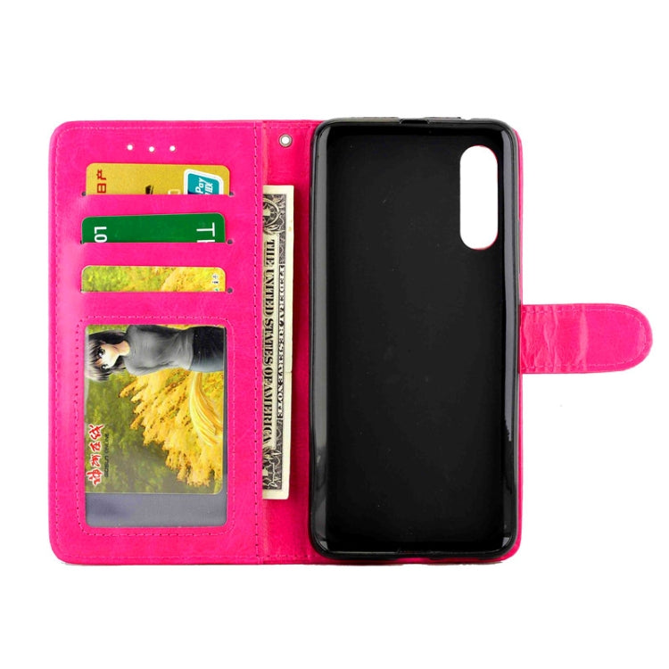 For Galaxy A90 5G Crazy Horse Texture Leather Horizontal Flip Protective Case with Holder & Card Slots & Wallet & Photo Frame