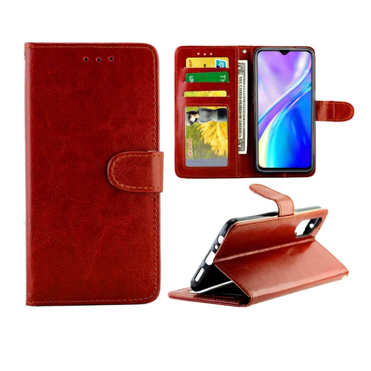 For OPPO Realme XT/X2 Crazy Horse Texture Leather Horizontal Flip Protective Case with Holder & Card Slots & Wallet & Photo Frame