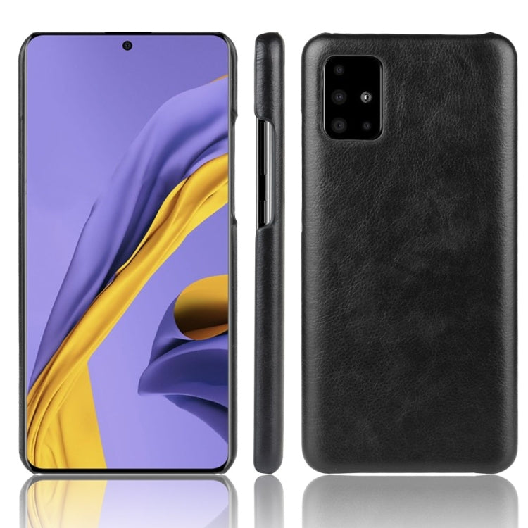 For Galaxy A51 Shockproof Litchi Texture PC + PU Case