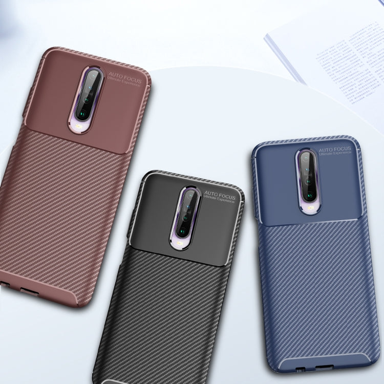 For Xiaomi Redmi K30 5G Carbon Fiber Texture Shockproof TPU Case(Black)