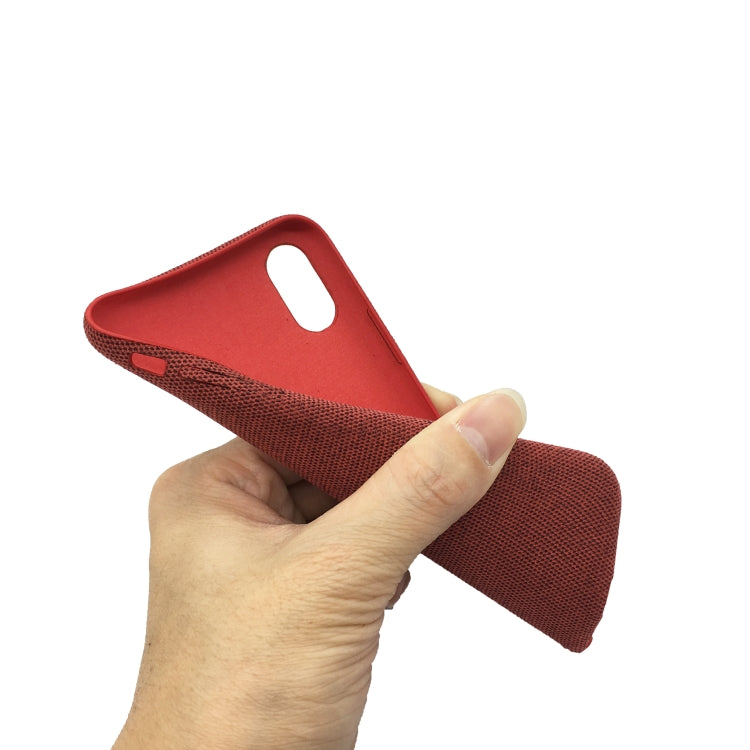 For iPhone XS Fabric Style TPU Protective Shell