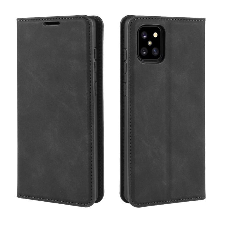 For Galaxy A81 / M60S / Note 10 Lite  Retro-skin Business Magnetic Suction Leather Case with Holder & Card Slots & Wallet