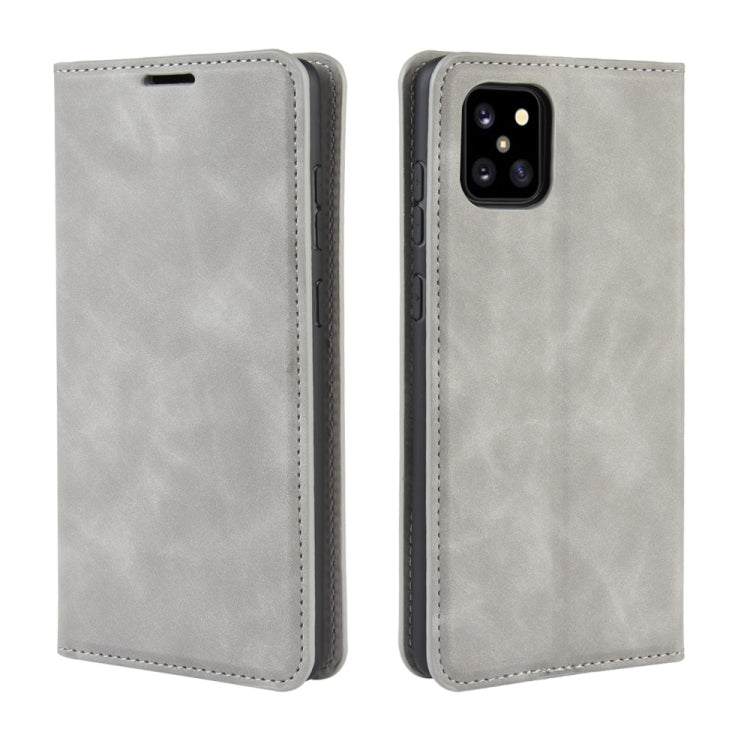 For Galaxy A81 / M60S / Note 10 Lite  Retro-skin Business Magnetic Suction Leather Case with Holder & Card Slots & Wallet