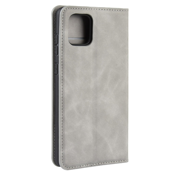 For Galaxy A81 / M60S / Note 10 Lite  Retro-skin Business Magnetic Suction Leather Case with Holder & Card Slots & Wallet