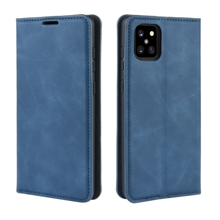 For Galaxy A81 / M60S / Note 10 Lite  Retro-skin Business Magnetic Suction Leather Case with Holder & Card Slots & Wallet