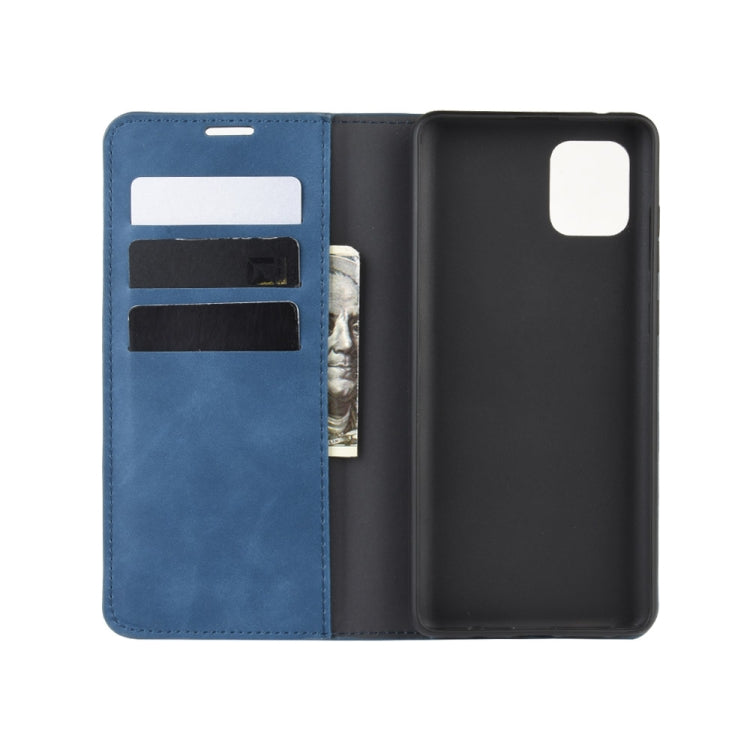 For Galaxy A81 / M60S / Note 10 Lite  Retro-skin Business Magnetic Suction Leather Case with Holder & Card Slots & Wallet