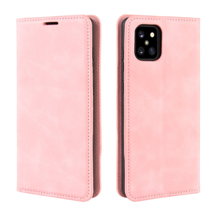 For Galaxy A81 / M60S / Note 10 Lite  Retro-skin Business Magnetic Suction Leather Case with Holder & Card Slots & Wallet