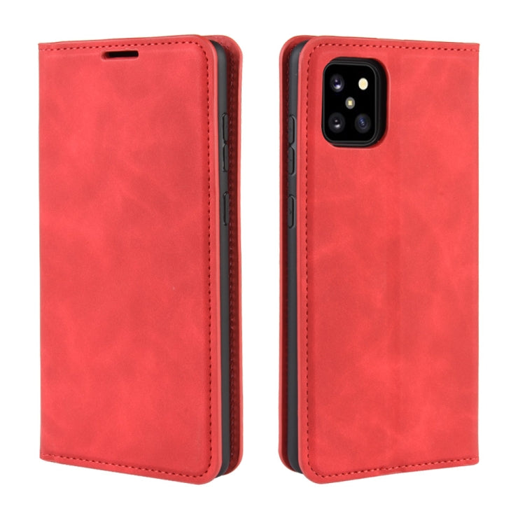 For Galaxy A81 / M60S / Note 10 Lite  Retro-skin Business Magnetic Suction Leather Case with Holder & Card Slots & Wallet