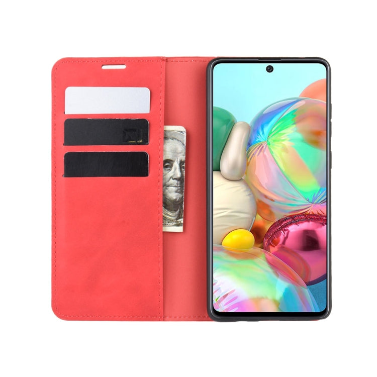 For Galaxy A81 / M60S / Note 10 Lite  Retro-skin Business Magnetic Suction Leather Case with Holder & Card Slots & Wallet