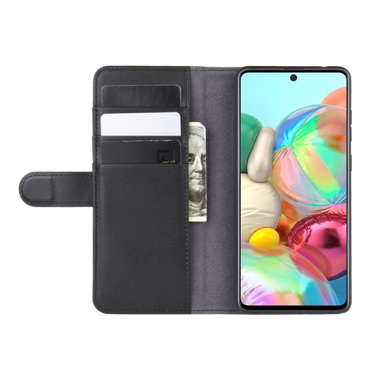 For Galaxy A81 / M60S / Note 10 Lite  Horizontal Flip Genuine Leather Case with Holder & Card Slots & Wallet