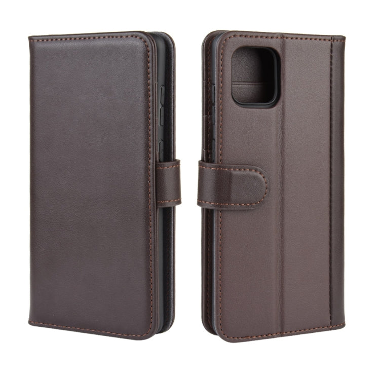 For Galaxy A81 / M60S / Note 10 Lite  Horizontal Flip Genuine Leather Case with Holder & Card Slots & Wallet