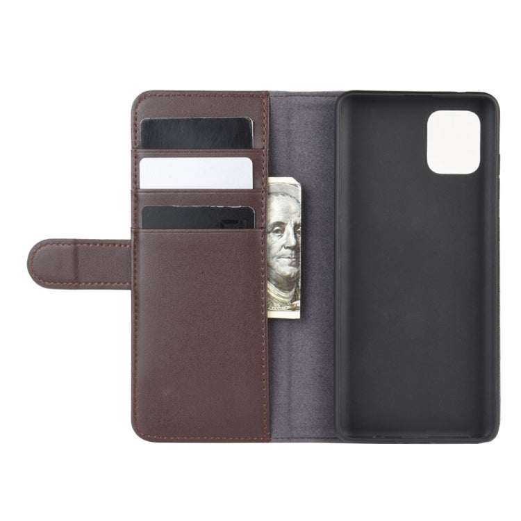 For Galaxy A81 / M60S / Note 10 Lite  Horizontal Flip Genuine Leather Case with Holder & Card Slots & Wallet