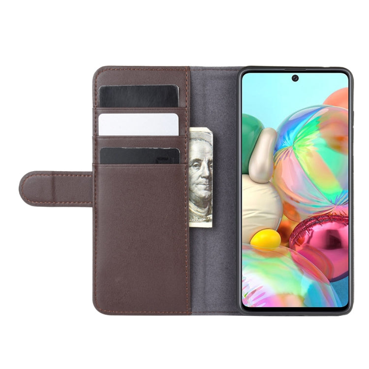 For Galaxy A81 / M60S / Note 10 Lite  Horizontal Flip Genuine Leather Case with Holder & Card Slots & Wallet