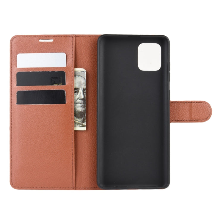 For Galaxy A81 / M60S / Note 10 Lite Litchi Texture Horizontal Flip Protective Case with Holder & Card Slots & Wallet