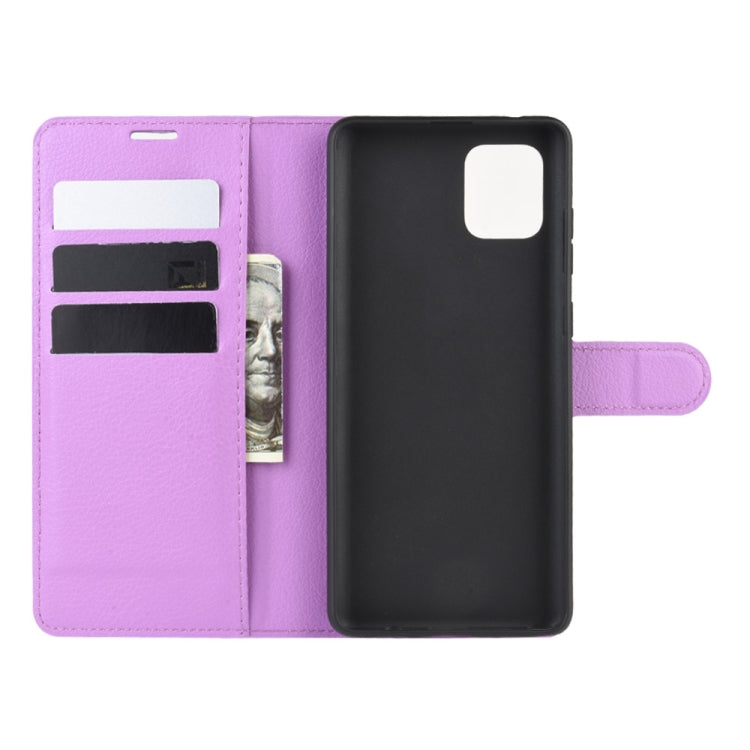 For Galaxy A81 / M60S / Note 10 Lite Litchi Texture Horizontal Flip Protective Case with Holder & Card Slots & Wallet