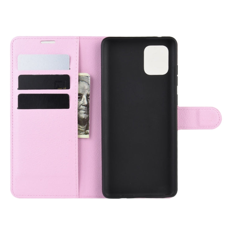 For Galaxy A81 / M60S / Note 10 Lite Litchi Texture Horizontal Flip Protective Case with Holder & Card Slots & Wallet