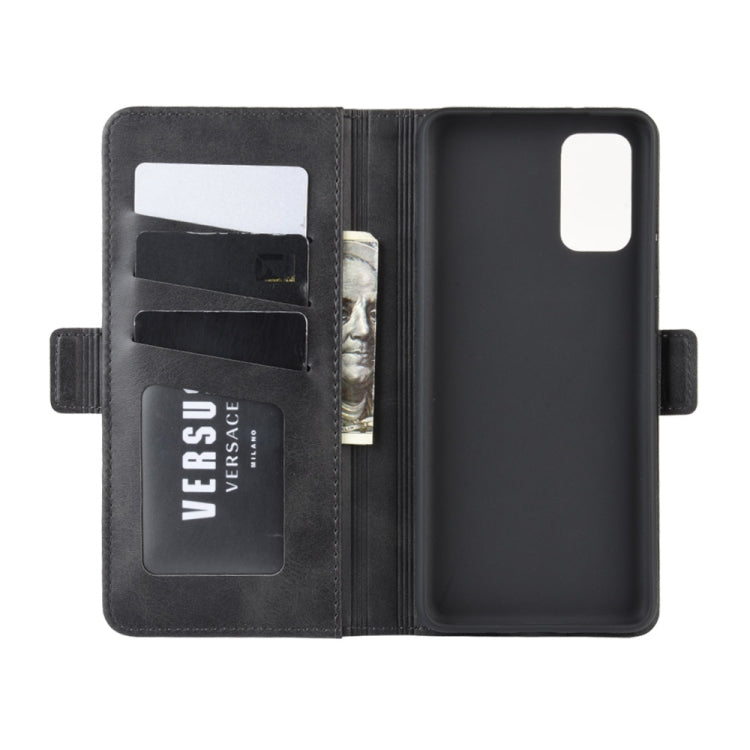 For Galaxy S20 Double Buckle Crazy Horse Business Mobile Phone Holster with Card Wallet Bracket Function