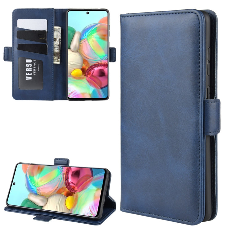 For Galaxy M60S / A81 / Note 10 Lite  Double Buckle Crazy Horse Business Mobile Phone Holster with Card Wallet Bracket Function