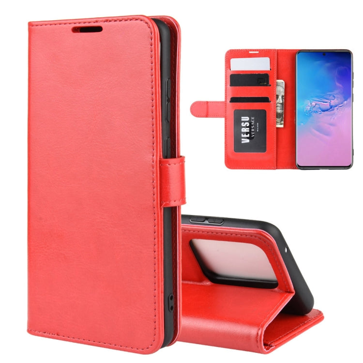 For Galaxy S20 Ultra R64 Texture Single Horizontal Flip Protective Case with Holder & Card Slots & Wallet& Photo Frame