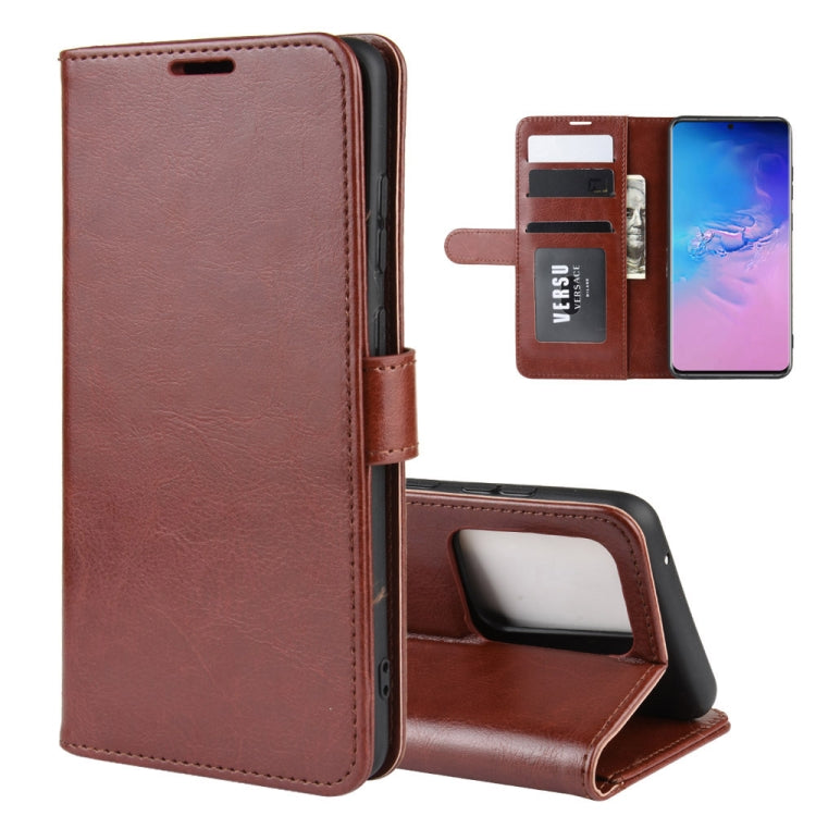 For Galaxy S20 Ultra R64 Texture Single Horizontal Flip Protective Case with Holder & Card Slots & Wallet& Photo Frame