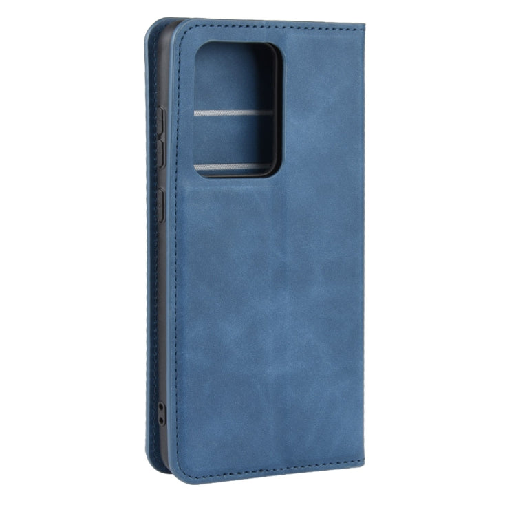 For Galaxy S20 Ultra Retro-skin Business Magnetic Suction Leather Case with Holder & Card Slots & Wallet