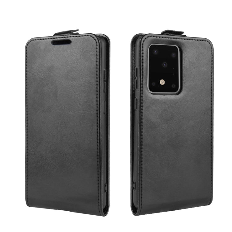 For Galaxy S20 Ultra R64 Texture Single Vertical Flip Leather Protective Case with Card Slots & Photo Frame