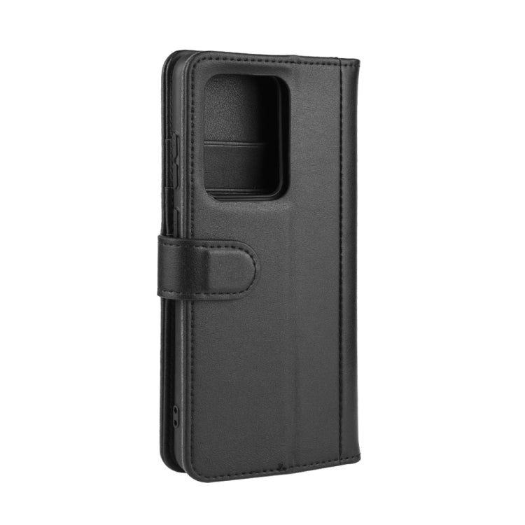 For Galaxy S20 Ultra Horizontal Flip Genuine Leather Case with Holder & Card Slots & Wallet