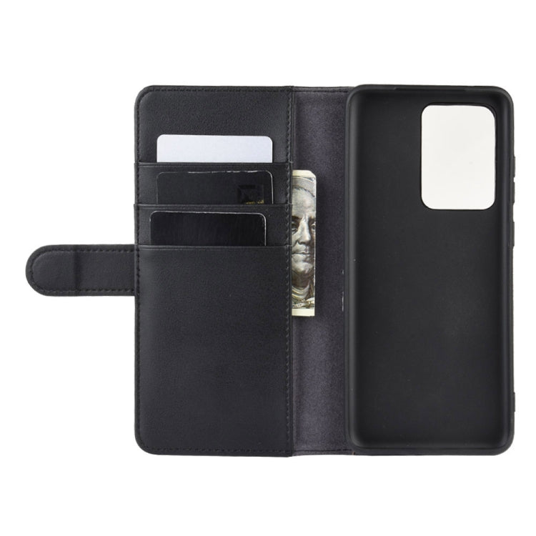 For Galaxy S20 Ultra Horizontal Flip Genuine Leather Case with Holder & Card Slots & Wallet