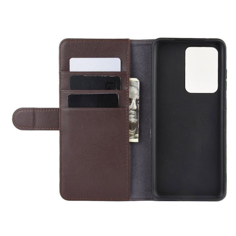 For Galaxy S20 Ultra Horizontal Flip Genuine Leather Case with Holder & Card Slots & Wallet