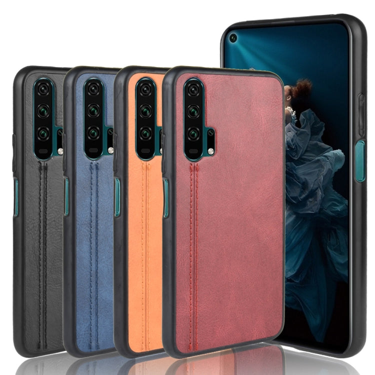 For Huawei Honor 20 Pro Shockproof Sewing Cow Pattern Skin PC + PU + TPU Case