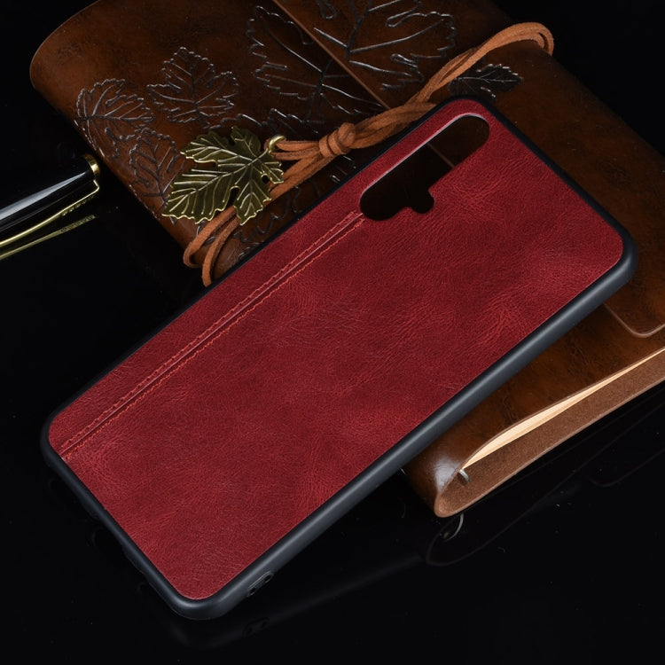 For  Huawei Honor 20 Shockproof Sewing Cow Pattern Skin PC + PU + TPU Case