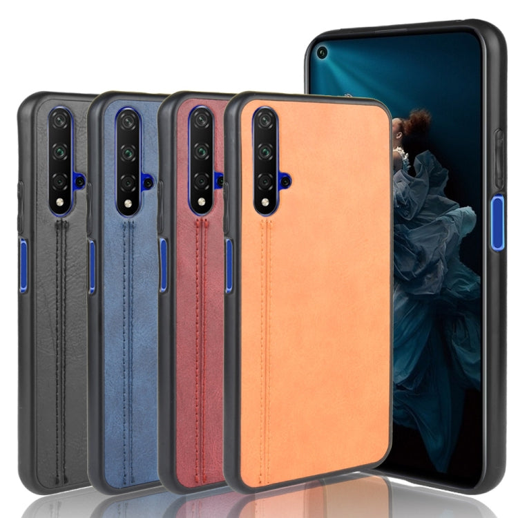 For  Huawei Honor 20 Shockproof Sewing Cow Pattern Skin PC + PU + TPU Case