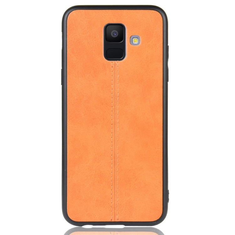 For Galaxy A6 Shockproof Sewing Cow Pattern Skin PC + PU + TPU Case