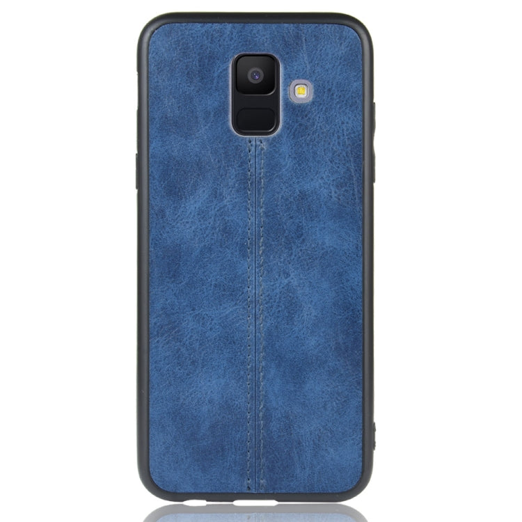 For Galaxy A6 Shockproof Sewing Cow Pattern Skin PC + PU + TPU Case