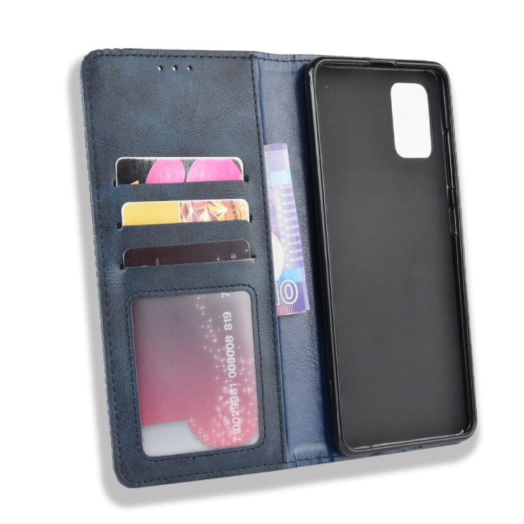 For Galaxy S20+ Magnetic Buckle Retro Crazy Horse Texture Horizontal Flip Leather Case with Holder & Card Slots & Photo Frame