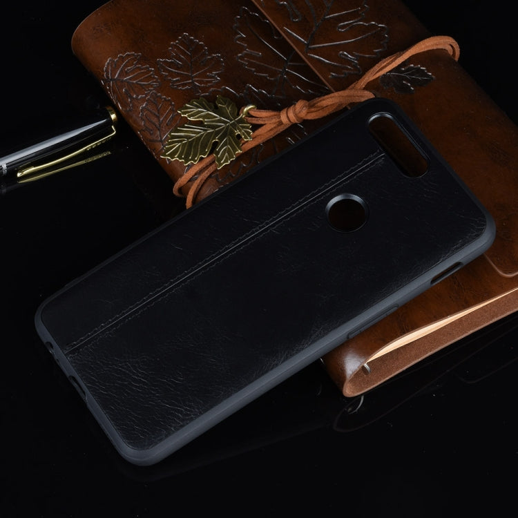 For OnePlus 5T Shockproof Sewing Cow Pattern Skin PC + PU + TPU Case