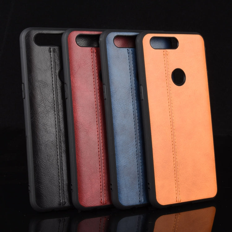 For OnePlus 5T Shockproof Sewing Cow Pattern Skin PC + PU + TPU Case