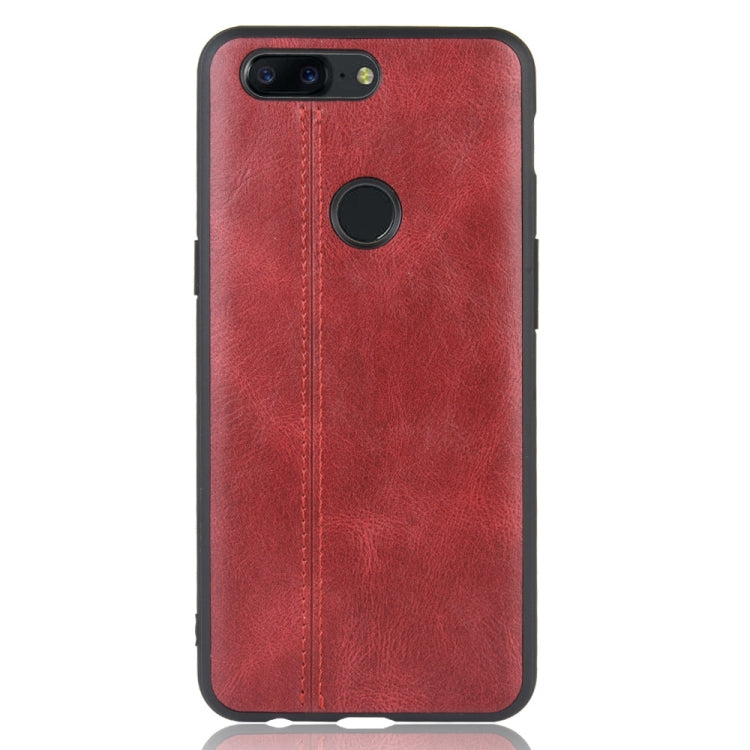 For OnePlus 5T Shockproof Sewing Cow Pattern Skin PC + PU + TPU Case