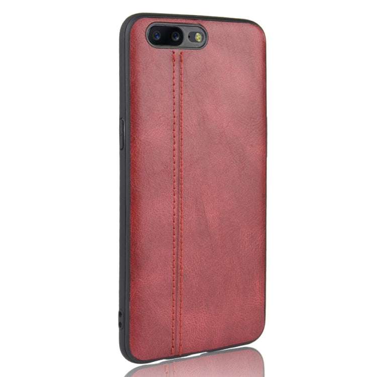 For OnePlus 5 Shockproof Sewing Cow Pattern Skin PC + PU + TPU Case