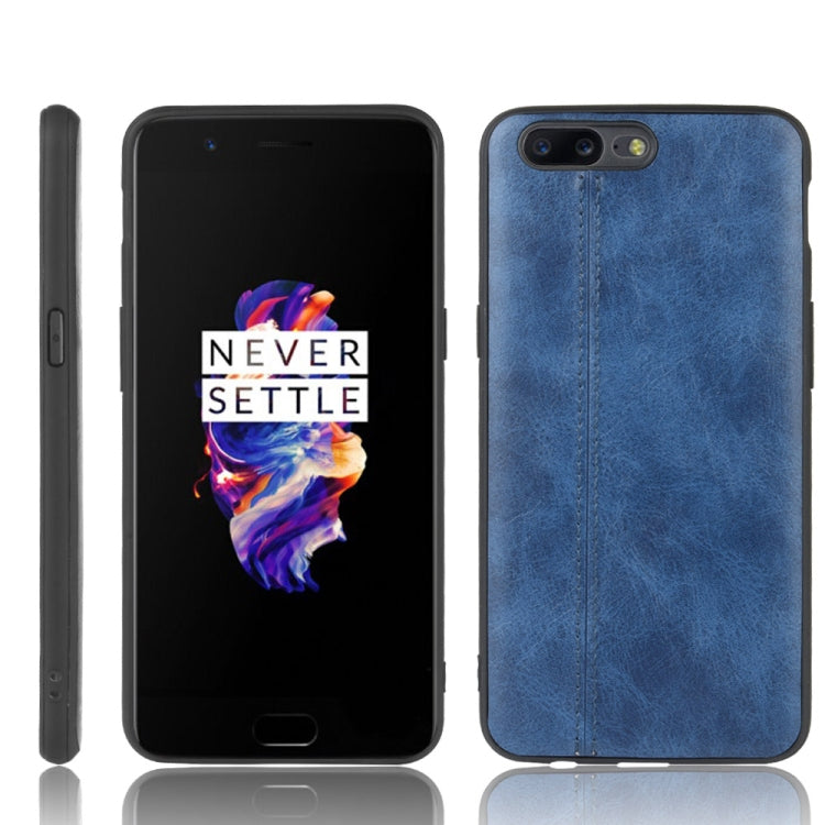 For OnePlus 5 Shockproof Sewing Cow Pattern Skin PC + PU + TPU Case
