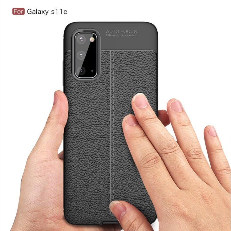 For Galaxy S20 Litchi Texture TPU Shockproof Case