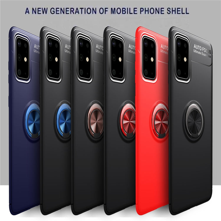 For Galaxy S20+ Metal Ring Holder 360 Degree Rotating TPU Case