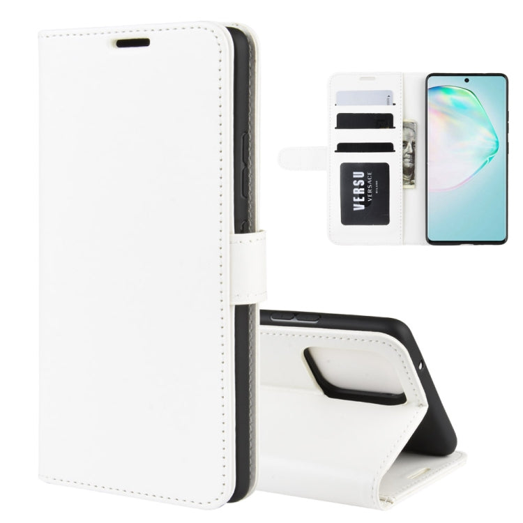 For Galaxy A91  /M80S / S10 Lite    R64 Texture Single Horizontal Flip Protective Case with Holder & Card Slots & Wallet& Photo Frame