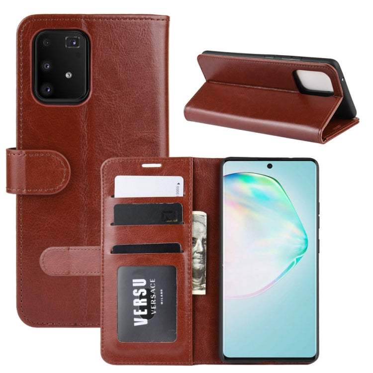 For Galaxy A91  /M80S / S10 Lite    R64 Texture Single Horizontal Flip Protective Case with Holder & Card Slots & Wallet& Photo Frame