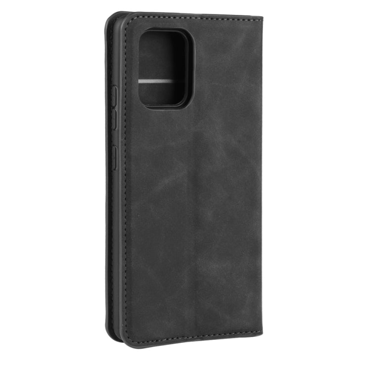 For Galaxy A91 / M80s / S10 Lite Retro-skin Business Magnetic Suction Leather Case with Holder & Card Slots & Wallet