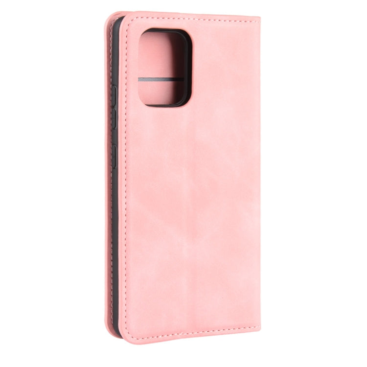 For Galaxy A91 / M80s / S10 Lite Retro-skin Business Magnetic Suction Leather Case with Holder & Card Slots & Wallet